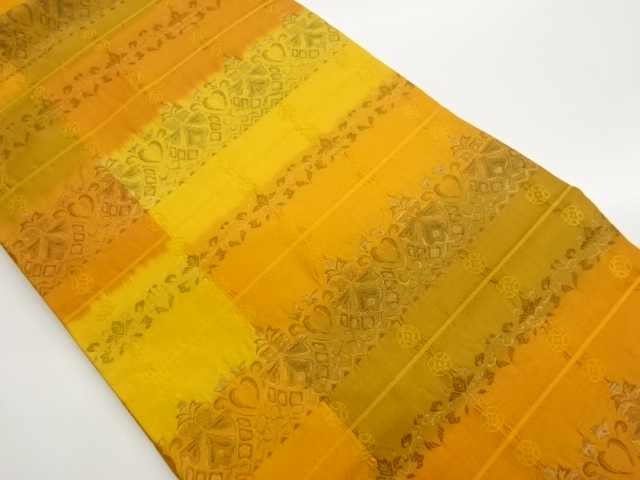 JAPANESE NAGOYA OBI / WOVEN ABSTRACT FLOWER